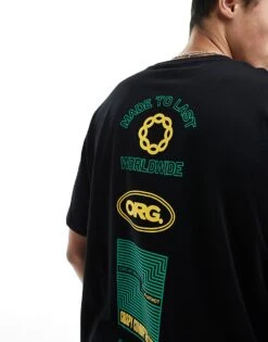 Jack & Jones Oversized T-shirt With Retro Backprint In Black For Men -Men Style Shop 207766697 1 black 1