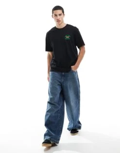 Jack & Jones Oversized T-shirt With Retro Backprint In Black For Men -Men Style Shop 207766697 4