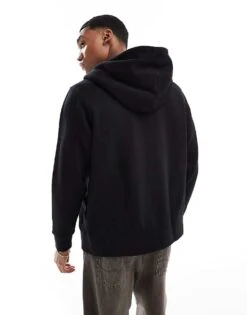 Jack & Jones Oversized Zip Up Hoodie In Black For Men -Men Style Shop 207766782 4