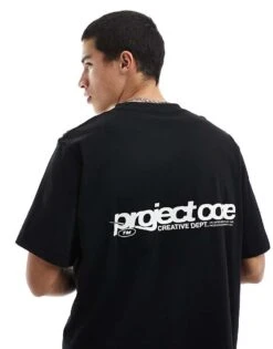 Jack & Jones Oversized T-shirt With Text Backprint In Black For Men -Men Style Shop 207766790 1 black 1