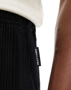 Jack & Jones Loose Fit Plisse Jogger In Black For Men -Men Style Shop 207766820 5