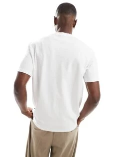 Jack & Jones Oversized T-shirt With Chest Stripe Logo In White For Men Bright White -Men Style Shop 207766960 3