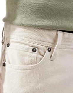 Jack & Jones Alex Wide Fit Trouser In Ecru For Men Moonbeam -Men Style Shop 207766995 4