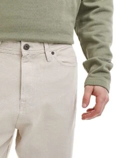 Jack & Jones Alex Wide Fit Trouser In Ecru For Men Moonbeam -Men Style Shop 207766995 5