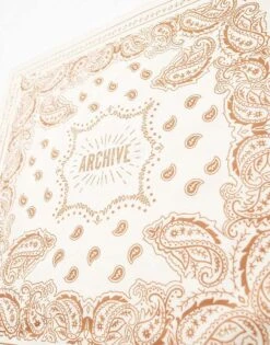 Jack & Jones Scarf In Cream Print For Men Antique White -Men Style Shop 207767265 2