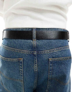 Jack & Jones Leather Belt In Black For Men -Men Style Shop 207767269 3