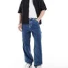 Jack & Jones Alex Baggy Carpenter Fit Jeans In Blue Wash For Men Blue Denim -Men Style Shop 207767422 1 bluedenim