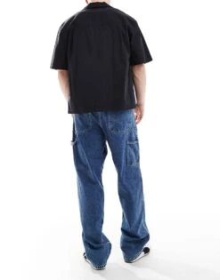 Jack & Jones Alex Baggy Carpenter Fit Jeans In Blue Wash For Men Blue Denim -Men Style Shop 207767422 3