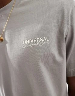 Jack & Jones Oversized T-shirt With Backprint In Grey For Men Gray Flannel -Men Style Shop 207767519 3