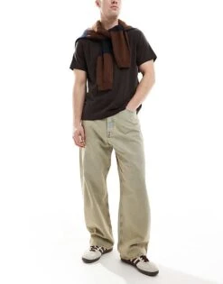 Jack & Jones Ron Skater Fit Jeans In Blue Bleach Wash For Men Blue Denim