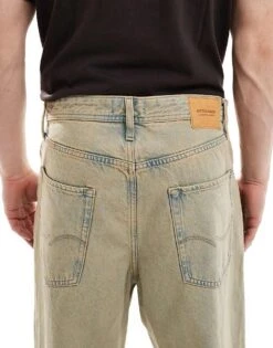 Jack & Jones Ron Skater Fit Jeans In Blue Bleach Wash For Men Blue Denim -Men Style Shop 207767653 5