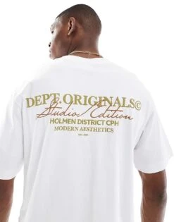 Jack & Jones Oversized T-shirt With Text Backprint In White For Men Bright White -Men Style Shop 207767703 1 brightwhite 1