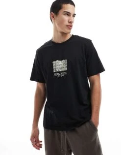 Jack & Jones Oversized T-shirt With Chest Print In Black For Men -Men Style Shop 207767744 1 black 1