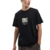 Jack & Jones Oversized T-shirt With Chest Print In Black For Men