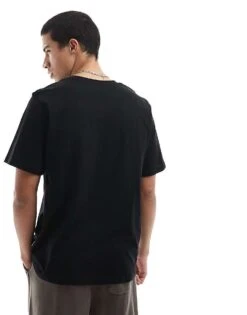 Jack & Jones Oversized T-shirt With Chest Print In Black For Men -Men Style Shop 207767744 4