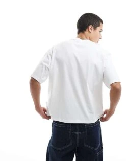 Jack & Jones Boxy Heavyweight T-shirt In White For Men Antique White -Men Style Shop 207767826 3