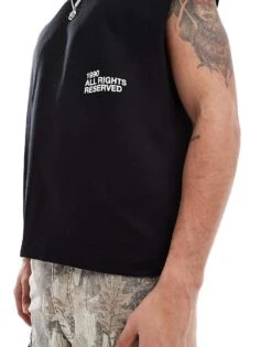 Jack & Jones Oversized Boxy Fit Vest In Black For Men -Men Style Shop 207767843 2