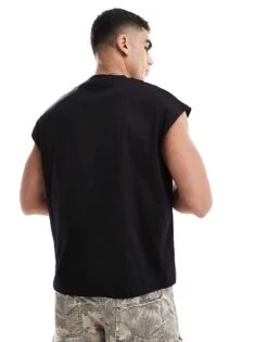 Jack & Jones Oversized Boxy Fit Vest In Black For Men -Men Style Shop 207767843 3