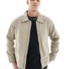 Jack & Jones Oversized Harrington Jacket In Cream For Men Silver Sage