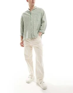 Jack & Jones Alex Baggy Carpenter Fit Jeans In Ecru For Men Antique White