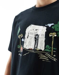 Jack & Jones Oversized T-shirt With Arc Di Triumph Chest Print In Black For Men -Men Style Shop 207768127 3