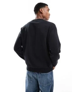 Jack & Jones Oversize Sweatshirt With Bordeau Print In Black For Men -Men Style Shop 207804808 3