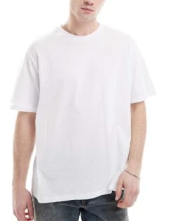 Jack & Jones Oversize T-shirt 3 Pack In White & Black For Men -Men Style Shop 207808356 2