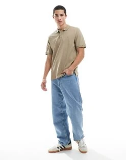 Jack & Jones Logo Polo Shirt In Beige For Men Coriander -Men Style Shop 208085620 2