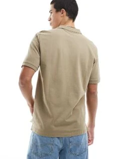 Jack & Jones Logo Polo Shirt In Beige For Men Coriander -Men Style Shop 208085620 4