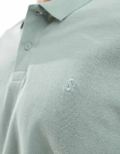 Jack & Jones Logo Polo Shirt In Light Green For Men Iceberg Green -Men Style Shop 208085634 4