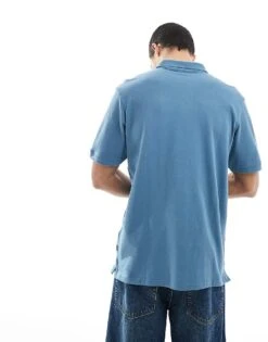 Jack & Jones Logo Polo Shirt In Blue For Men Oceanview -Men Style Shop 208085870 4