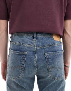 Jack & Jones Pete Tapered Jeans In Vintage Blue For Men Mid Blue Sq665 -Men Style Shop 208222570 4