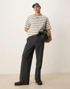 Jack & Jones Selected Homme T-shirt In Green Stripe For Men Vetiver -Men Style Shop 208231404 2