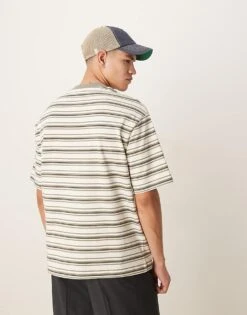 Jack & Jones Selected Homme T-shirt In Green Stripe For Men Vetiver -Men Style Shop 208231404 4