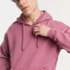 Jack & Jones Originals Drop Shoulder Hoodie In Pink For Men Hawthorn Rose